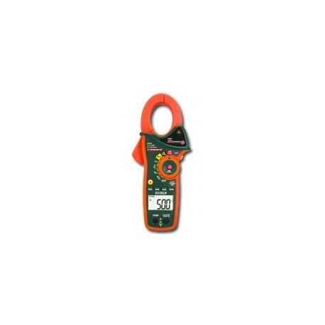 Extech EX820  Pinza amperimétrica de CA de RMS (media cuadrática) verdadera de 1000 A con termómetro de infrarrojos