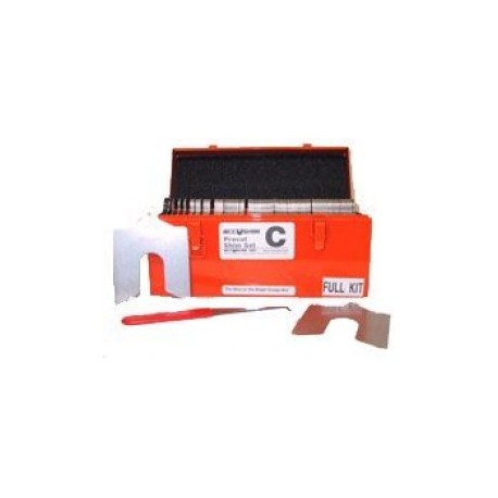 Lainas Calibradas de Acero Inoxidable 4" x 4" Full Kit